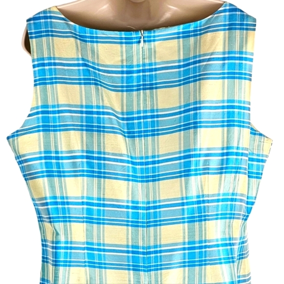 BOB MACKIE Silk Plaid Sheath Dress Size 16 - Picture 12 of 13